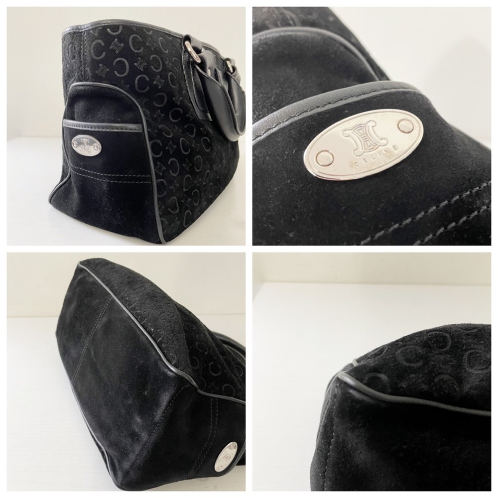 Celine black monogram suede and leather classic Boogie bag tote - Picture 4 of 10